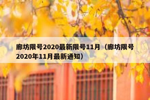 廊坊限号2020最新限号11月(廊坊限号2020年11月最新通知) 第1张 廊坊限号2020最新限号11月(廊坊限号2020年11月最新通知) 第1张