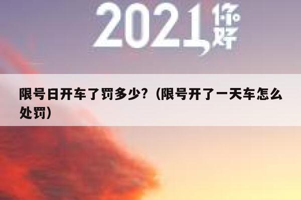 限号日开车了罚多少?（限号开了一天车怎么处罚） 第1张