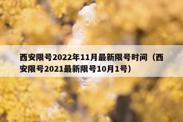 西安限号2022年11月最新限号时间(西安限号2021最新限号10月1号) 第1张 西安限号2022年11月最新限号时间(西安限号2021最新限号10月1号) 第1张
