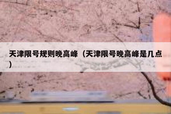 天津限号规则晚高峰（天津限号晚高峰是几点） 第1张