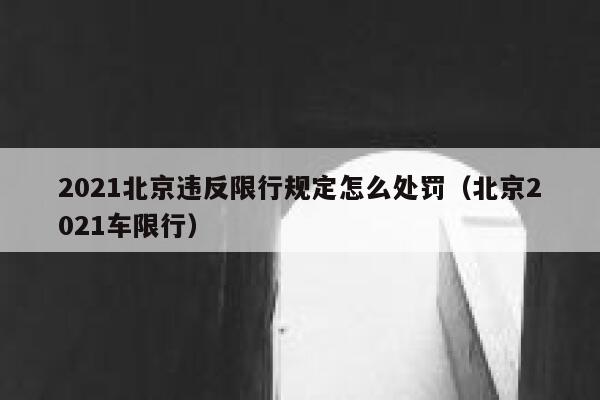 2021北京违反限行规定怎么处罚（北京2021车限行） 第1张
