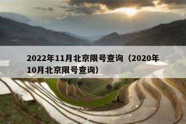 2022年11月北京限号查询（2020年10月北京限号查询） 第1张