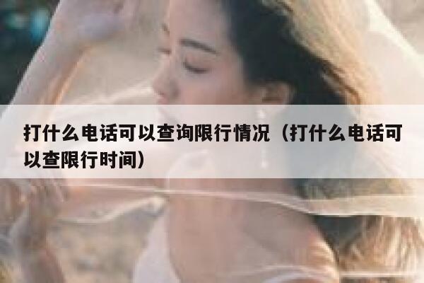 打什么电话可以查询限行情况（打什么电话可以查限行时间） 第1张