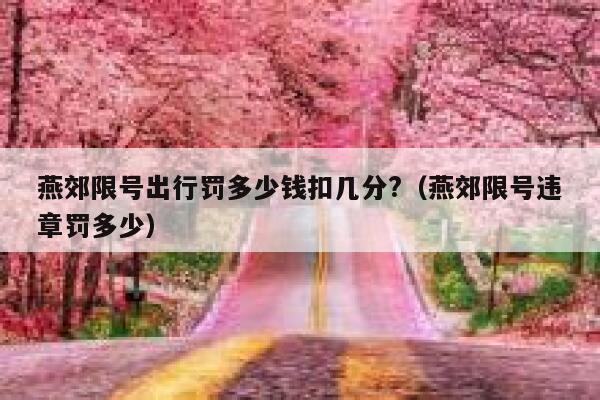 燕郊限号出行罚多少钱扣几分?(燕郊限号违章罚多少) 第1张 燕郊限号出行罚多少钱扣几分?(燕郊限号违章罚多少) 第1张