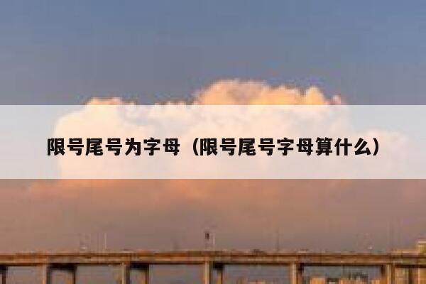 限号尾号为字母（限号尾号字母算什么） 第1张