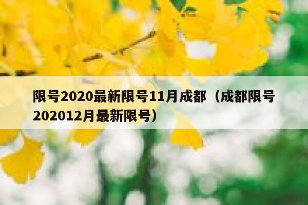 限号2020最新限号11月成都（成都限号202012月最新限号） 第1张