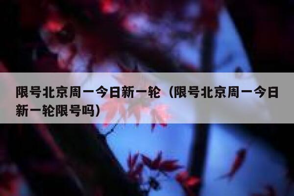 限号北京周一今日新一轮（限号北京周一今日新一轮限号吗） 第1张