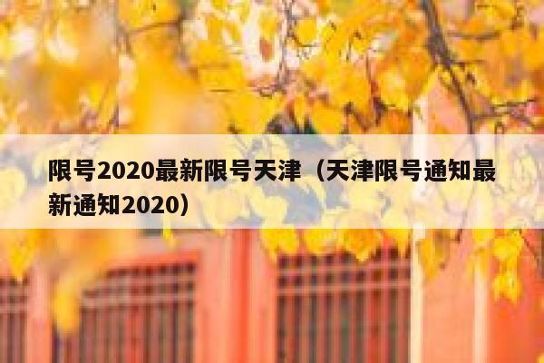 限号2020最新限号天津（天津限号通知最新通知2020） 第1张