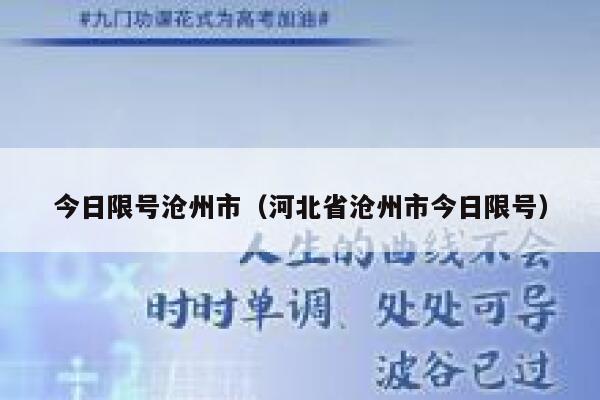 今日限号沧州市（河北省沧州市今日限号） 第1张