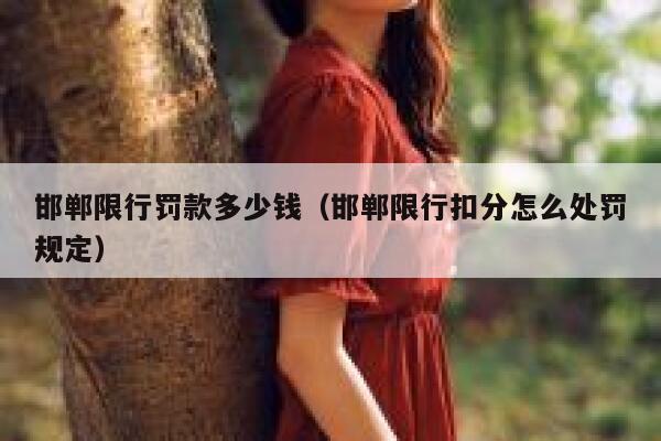 邯郸限行罚款多少钱（邯郸限行扣分怎么处罚规定） 第1张