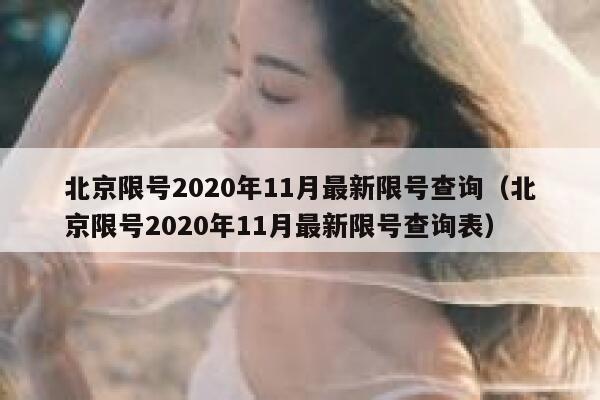 北京限号2020年11月最新限号查询（北京限号2020年11月最新限号查询表） 第1张