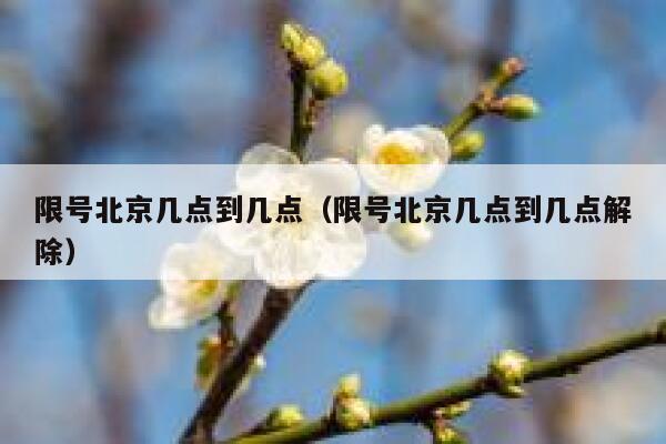 限号北京几点到几点（限号北京几点到几点解除） 第1张