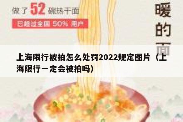 上海限行被拍怎么处罚2022规定图片（上海限行一定会被拍吗） 第1张