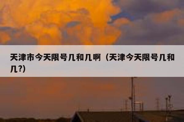 天津市今天限号几和几啊（天津今天限号几和几?） 第1张