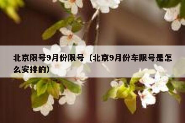 北京限号9月份限号（北京9月份车限号是怎么安排的） 第1张