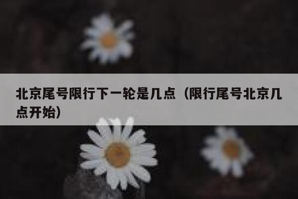 北京尾号限行下一轮是几点（限行尾号北京几点开始） 第1张