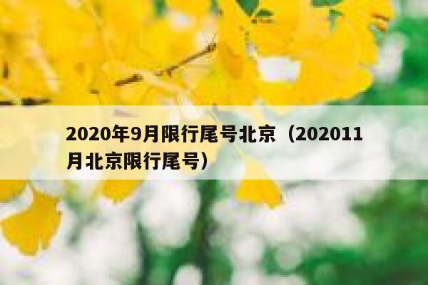 2020年9月限行尾号北京（202011月北京限行尾号） 第1张