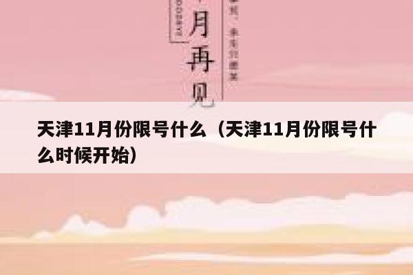 天津11月份限号什么(天津11月份限号什么时候开始) 第1张 天津11月份限号什么(天津11月份限号什么时候开始) 第1张