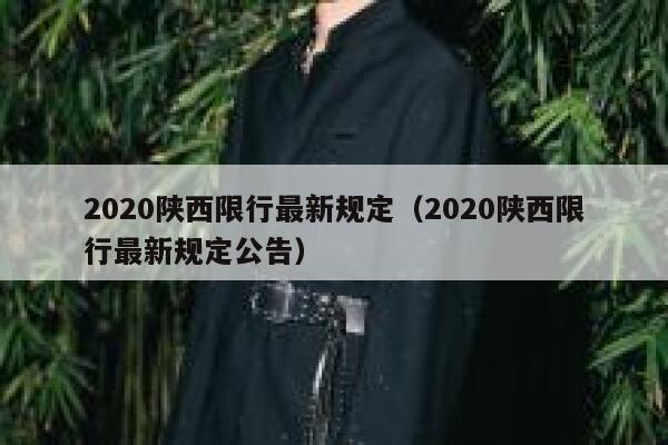 2020陕西限行最新规定（2020陕西限行最新规定公告） 第1张