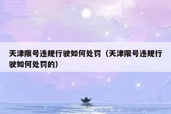 天津限号违规行驶如何处罚（天津限号违规行驶如何处罚的） 第1张