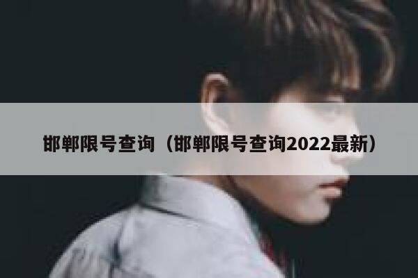 邯郸限号查询(邯郸限号查询2022最新) 第1张 邯郸限号查询(邯郸限号查询2022最新) 第1张
