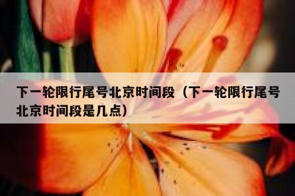 下一轮限行尾号北京时间段(下一轮限行尾号北京时间段是几点) 第1张 下一轮限行尾号北京时间段(下一轮限行尾号北京时间段是几点) 第1张