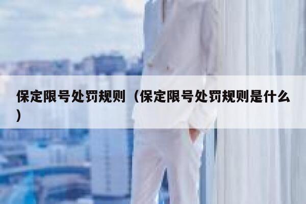 保定限号处罚规则(保定限号处罚规则是什么) 第1张 保定限号处罚规则(保定限号处罚规则是什么) 第1张