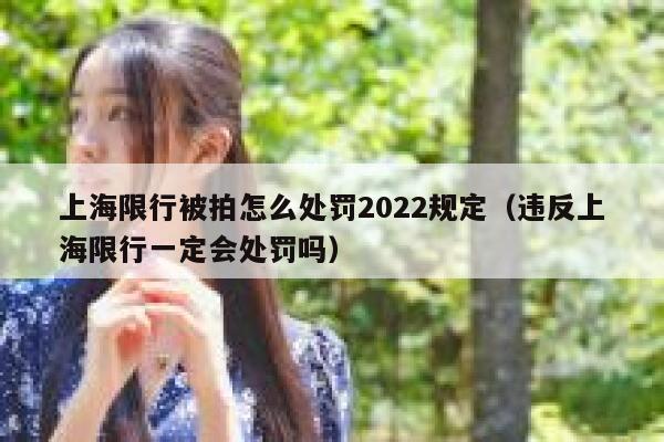上海限行被拍怎么处罚2022规定（违反上海限行一定会处罚吗） 第1张
