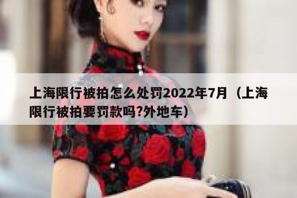 上海限行被拍怎么处罚2022年7月（上海限行被拍要罚款吗?外地车） 第1张