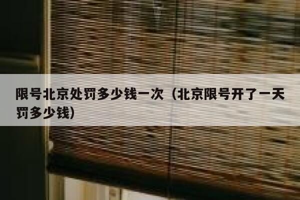 限号北京处罚多少钱一次（北京限号开了一天罚多少钱） 第1张