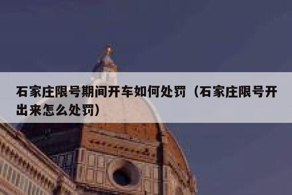 石家庄限号期间开车如何处罚（石家庄限号开出来怎么处罚） 第1张
