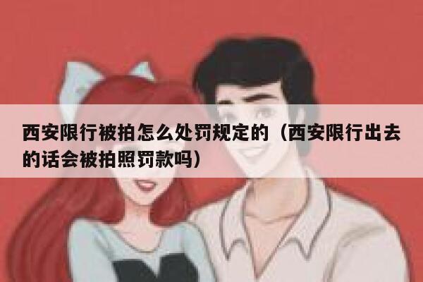 西安限行被拍怎么处罚规定的（西安限行出去的话会被拍照罚款吗） 第1张