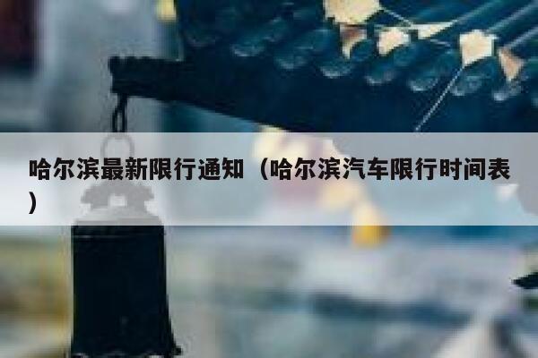 哈尔滨最新限行通知（哈尔滨汽车限行时间表） 第1张