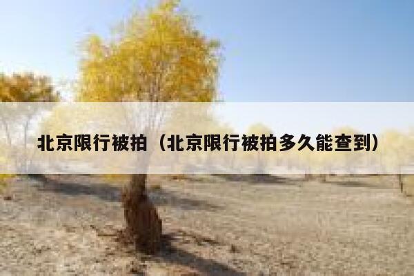 北京限行被拍（北京限行被拍多久能查到） 第1张