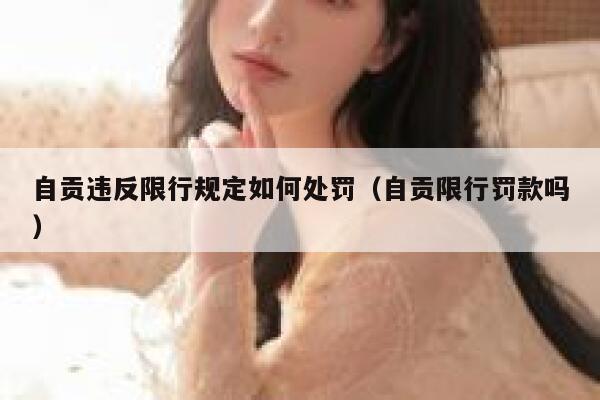 自贡违反限行规定如何处罚（自贡限行罚款吗） 第1张