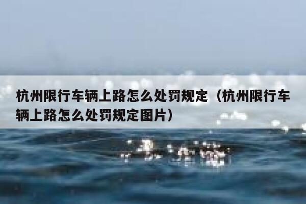 杭州限行车辆上路怎么处罚规定（杭州限行车辆上路怎么处罚规定图片） 第1张
