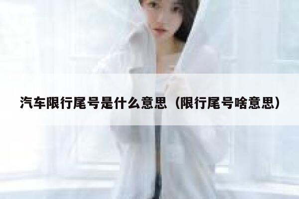 汽车限行尾号是什么意思（限行尾号啥意思） 第1张