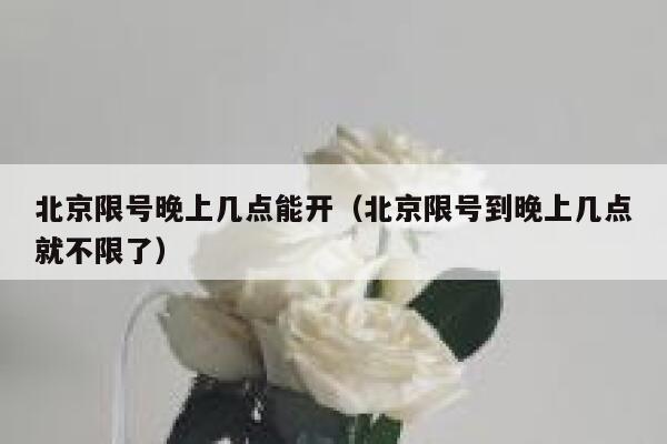 北京限号晚上几点能开（北京限号到晚上几点就不限了） 第1张