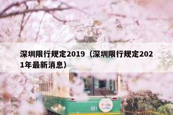 深圳限行规定2019（深圳限行规定2021年最新消息） 第1张