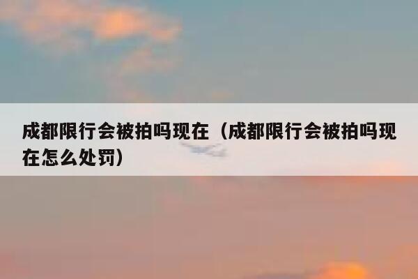 成都限行会被拍吗现在（成都限行会被拍吗现在怎么处罚） 第1张