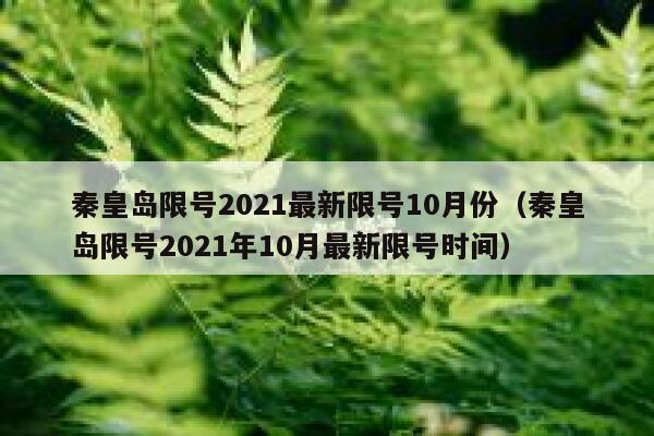 秦皇岛限号2021最新限号10月份（秦皇岛限号2021年10月最新限号时间） 第1张
