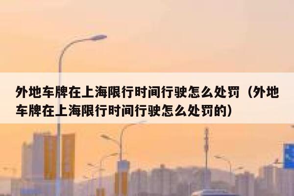 外地车牌在上海限行时间行驶怎么处罚（外地车牌在上海限行时间行驶怎么处罚的） 第1张