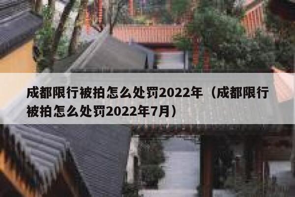 成都限行被拍怎么处罚2022年（成都限行被拍怎么处罚2022年7月） 第1张
