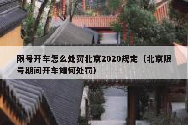 限号开车怎么处罚北京2020规定（北京限号期间开车如何处罚） 第1张