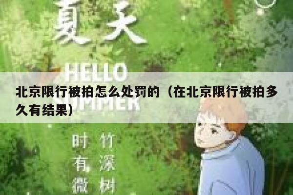 北京限行被拍怎么处罚的（在北京限行被拍多久有结果） 第1张