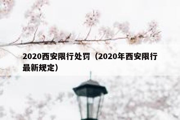 2020西安限行处罚（2020年西安限行最新规定） 第1张