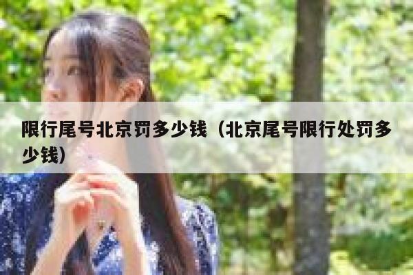 限行尾号北京罚多少钱（北京尾号限行处罚多少钱） 第1张