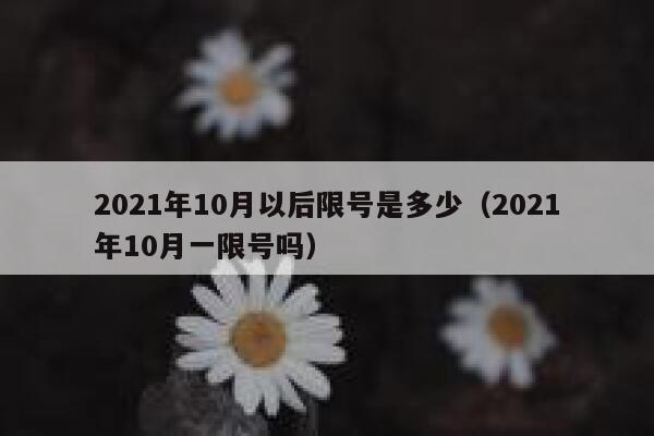 2021年10月以后限号是多少（2021年10月一限号吗） 第1张