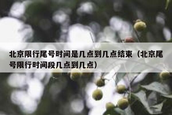 北京限行尾号时间是几点到几点结束（北京尾号限行时间段几点到几点） 第1张