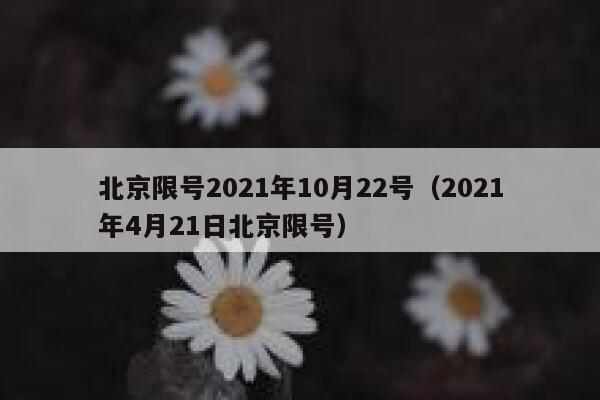 北京限号2021年10月22号（2021年4月21日北京限号） 第1张